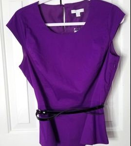 NY &CO purple belted top Medium